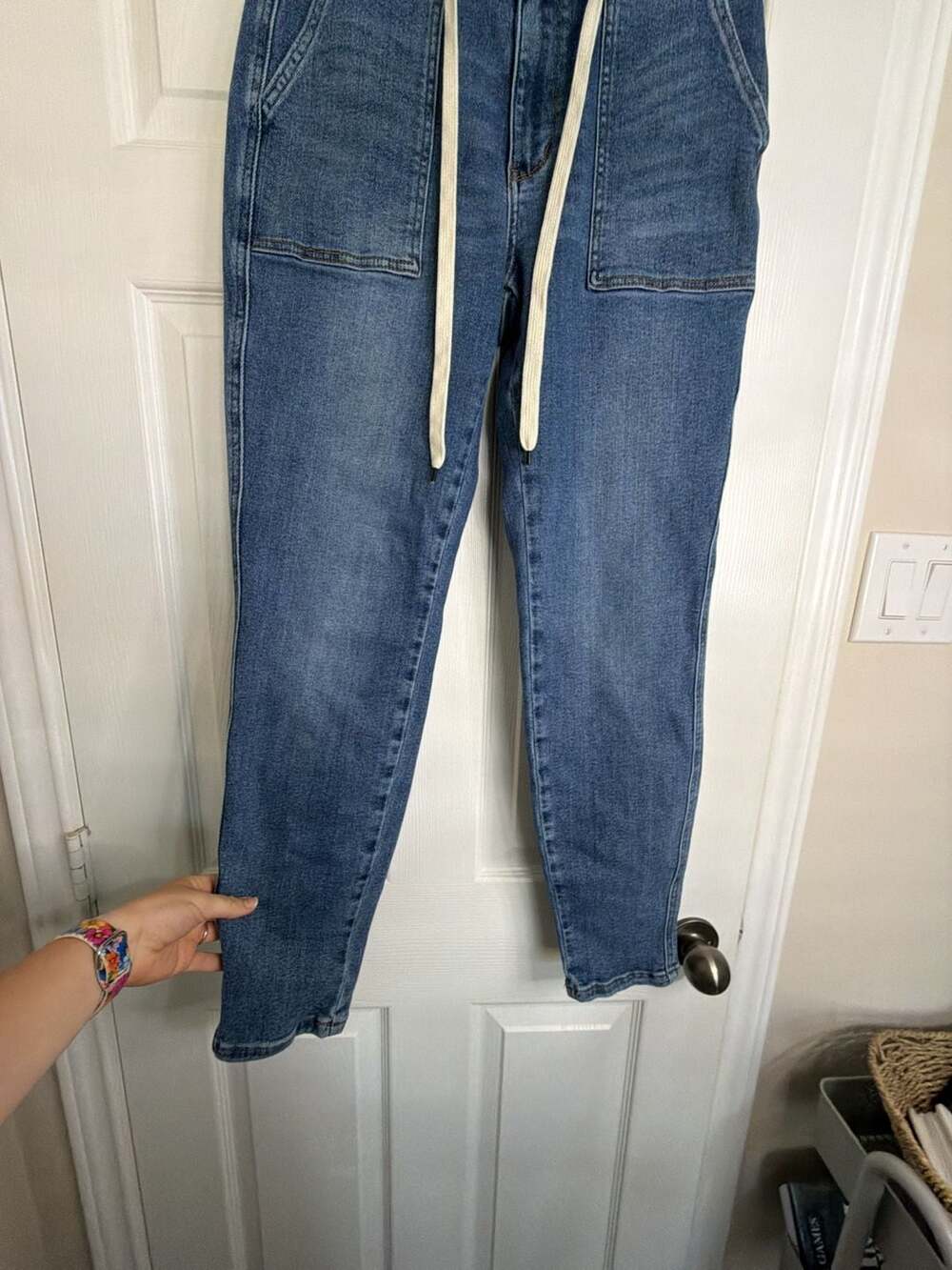 Judy Blue Payton High Rise Medium Wash Denim Jogger Jeans - Picture 4 of 5